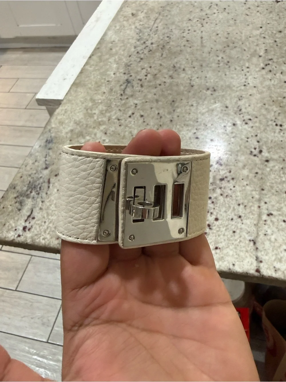 EGA HERMES Kelly Dog Swift Leather Bracelet